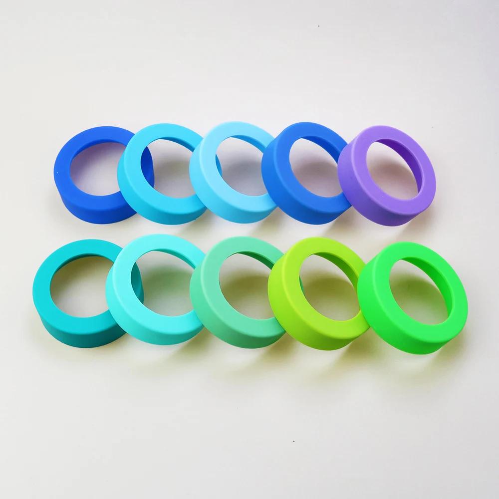 Sous-verres en Silicone, 28 couleurs, 6.5CM, couvercle inférieur de tasse, anneau inférieur, manchon