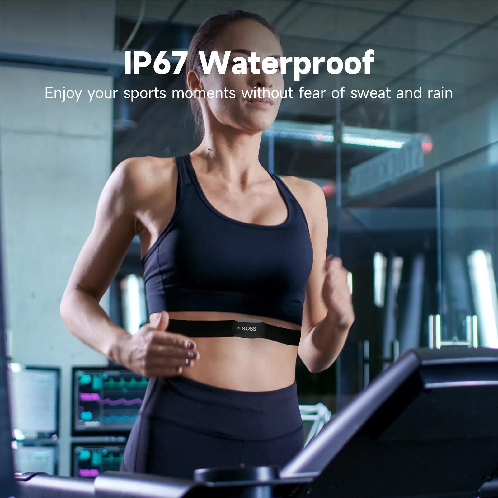 XOSS X2-Sangle de poitrine avec moniteur de fréquence cardiaque, capteur de fitness intelligent sans