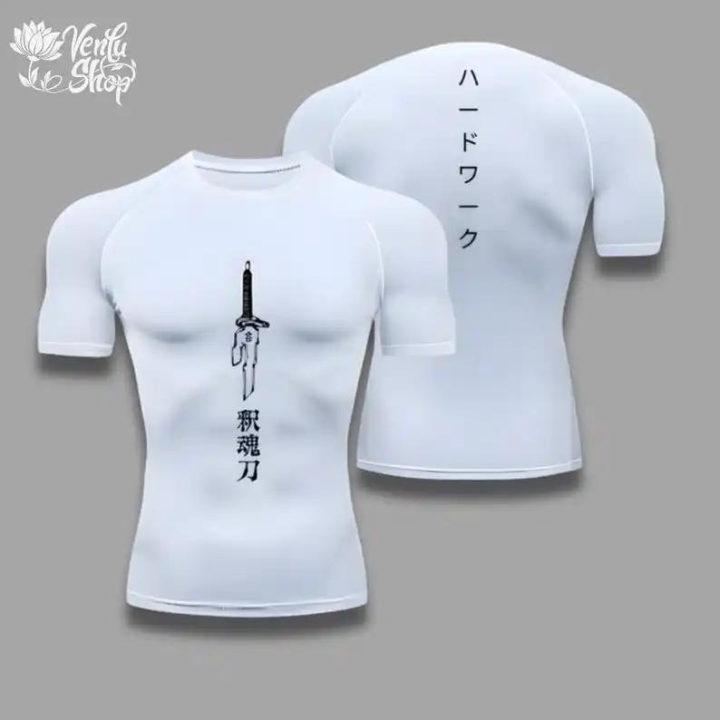 Toji Chemise de compression Vêtements de sport Gym Jujutsu Kaisen Compresse Anime Fushiguro Vêtement