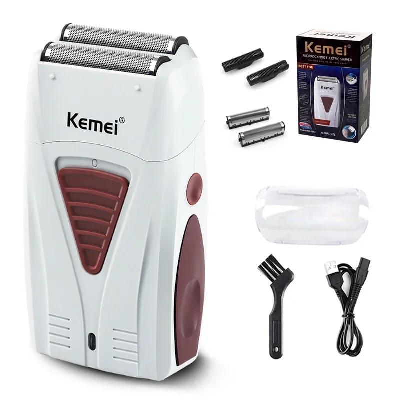 Kemei KM-3382 rasoir électrique pour hommes USB charge Machine à raser rasoir sans fil mâle professi
