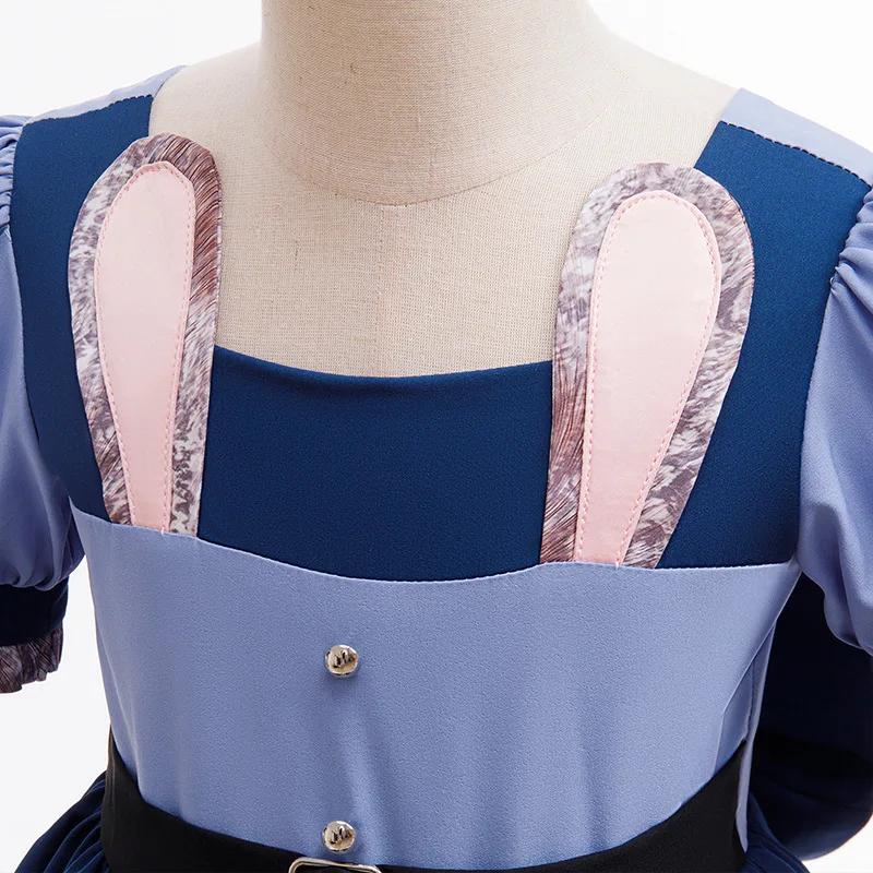 Costume de jeu de rôle Judy Hopps, uniforme d'officier lapin, pour bébé fille, inspiré du nouveau fi