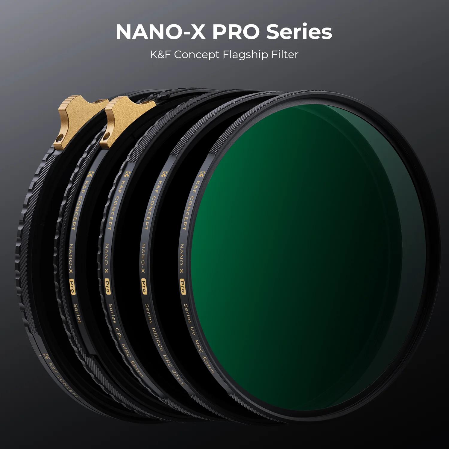 Filtre CPL K&F CONCEPT HD ultra-fin avec cadre en cuivre, film vert anti-reflet 36 couches, série Na