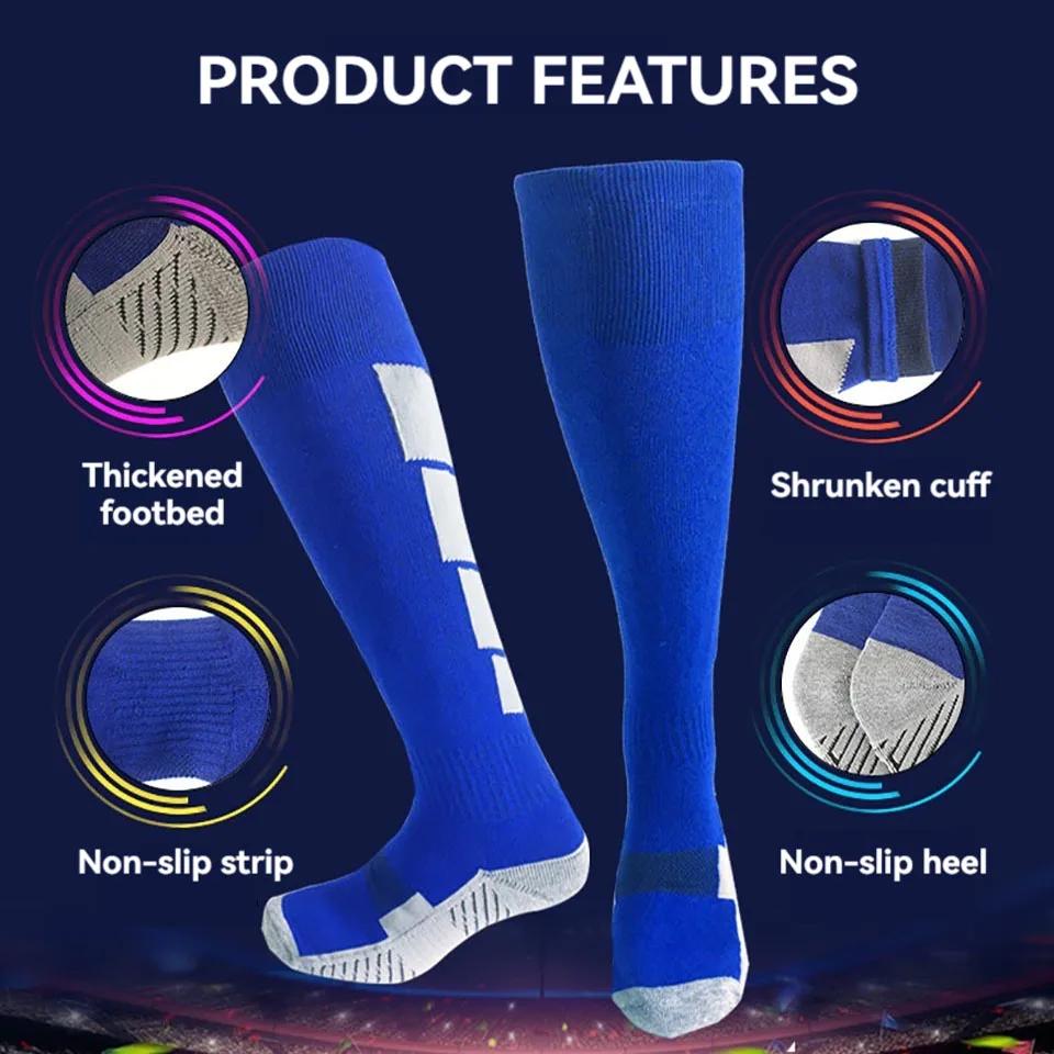 Loogdeel-Chaussettes de football coordonnantes pour enfants, Chaussettes hautes pour enfants, Chauss