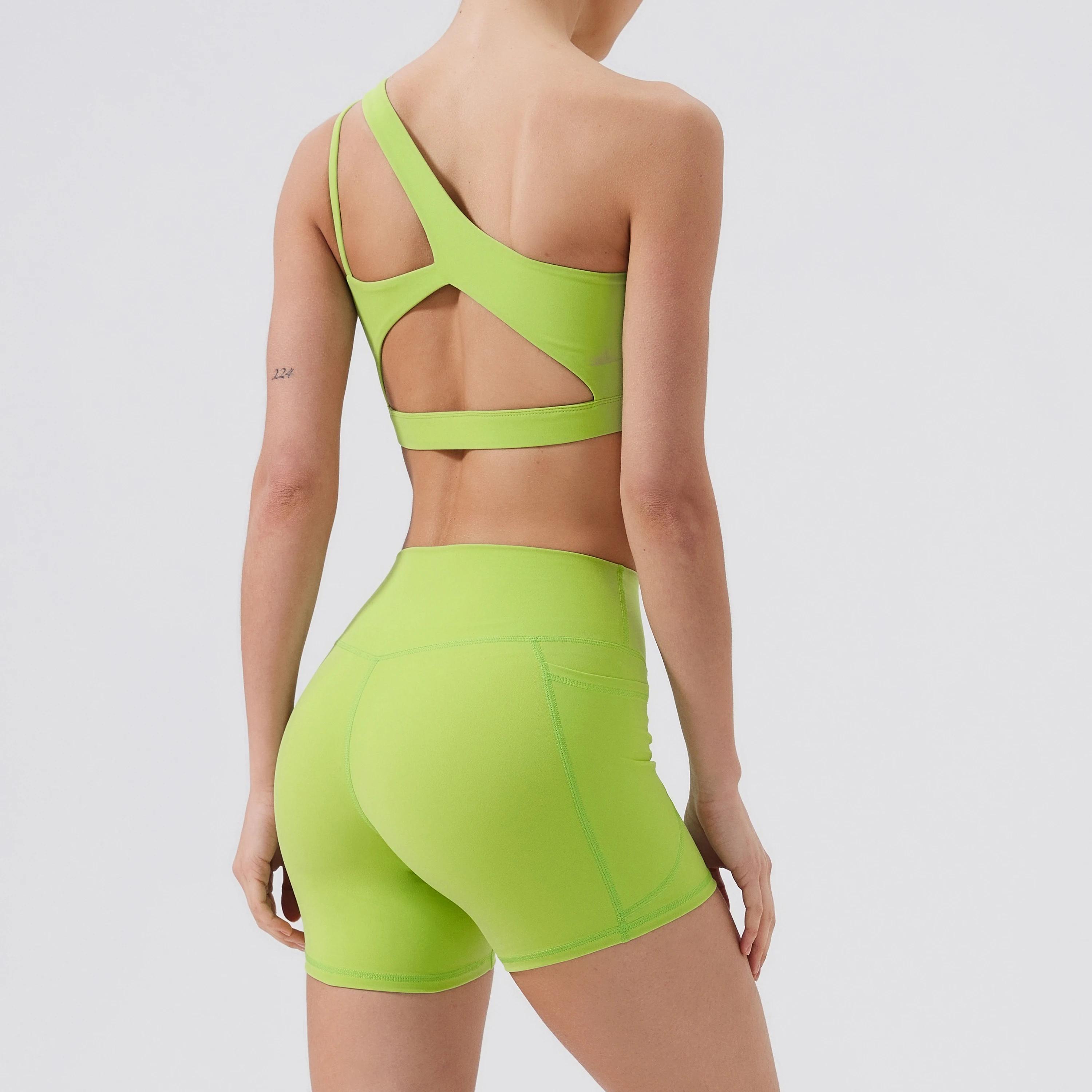 Femmes soutien-gorge de sport Push Up Fitness soutiens-gorge une épaule antichoc Yoga soutien-gorge