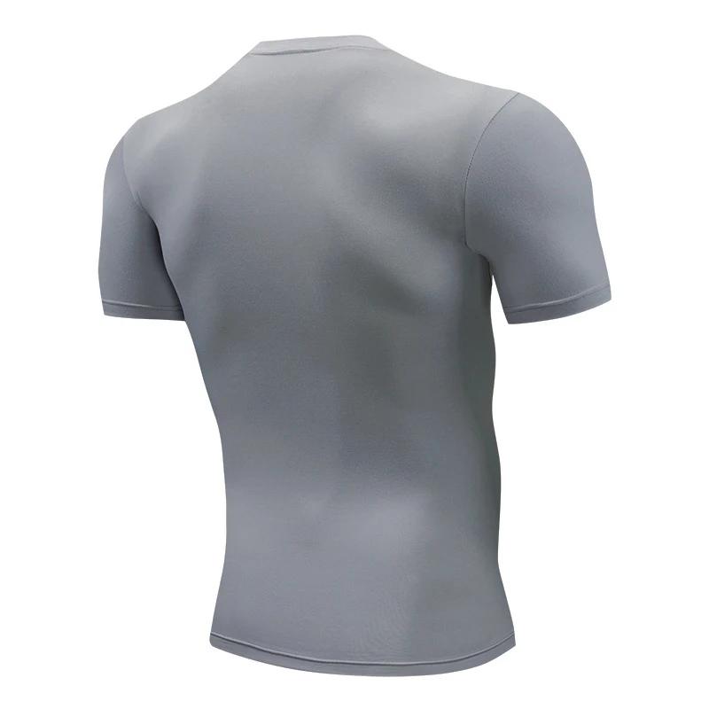 T-shirts compression hommes football - Maillot séchage rapide vêtements serrés respirants manches courtes