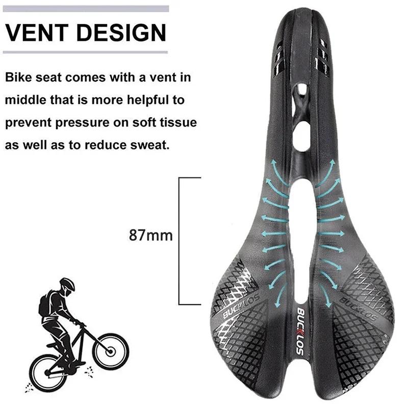 BUCKKub-Selle de vélo en fibre de carbone, siège confortable avec coussin, universel, pour route et