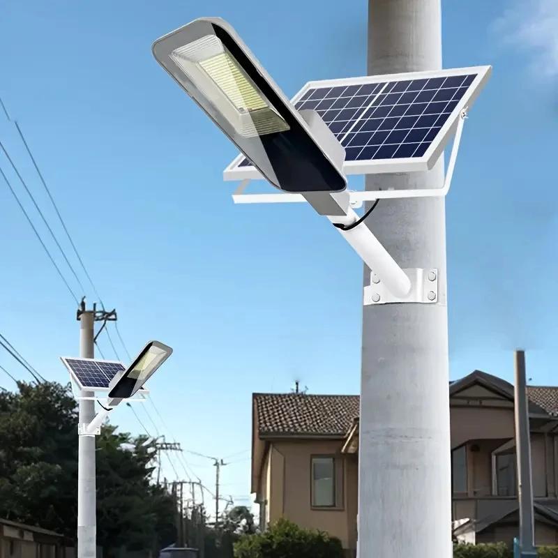 Lampe solaire puissante d'extérieur, 6000mah, étanche, automatique, du crépuscule à l'aube, pour Gar
