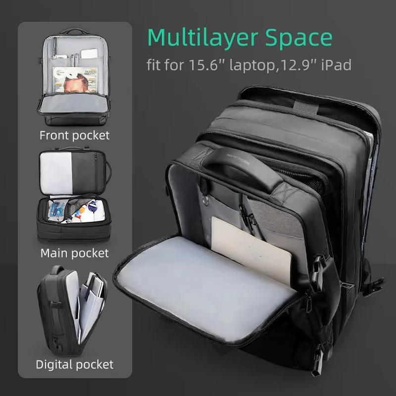 Mark Ryden 17 pouces sac à dos pour ordinateur portable imperméable homme sac USB recharge multicouc