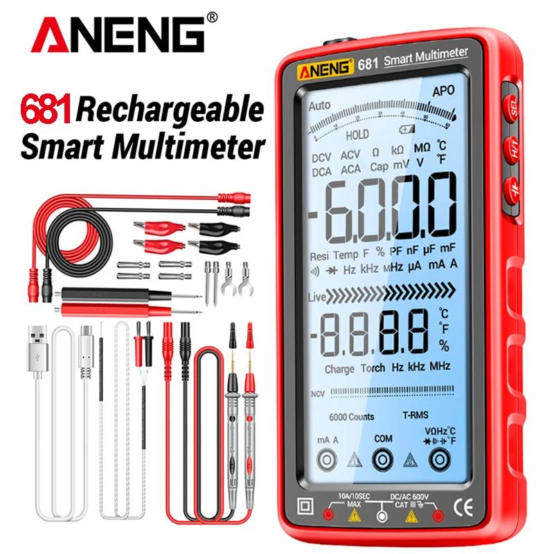 ANENG-Multimètre numérique professionnel aste 681, testeur de tension sans contact, voltmètre AC/DC,