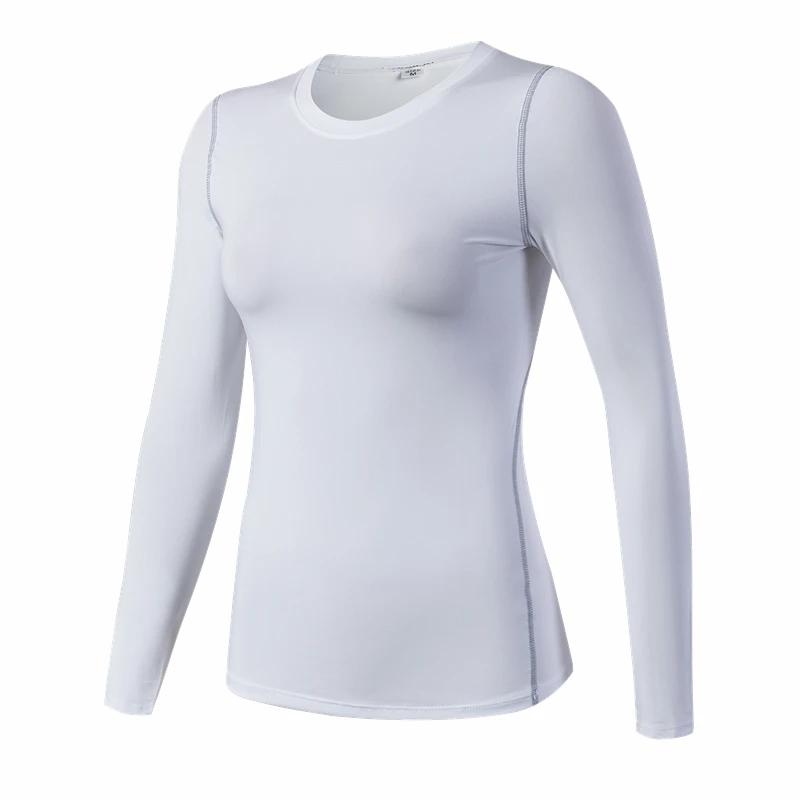 Couche de Base Fitness Sport chemise séchage rapide femmes manches longues haut Gym jogging dame T-s