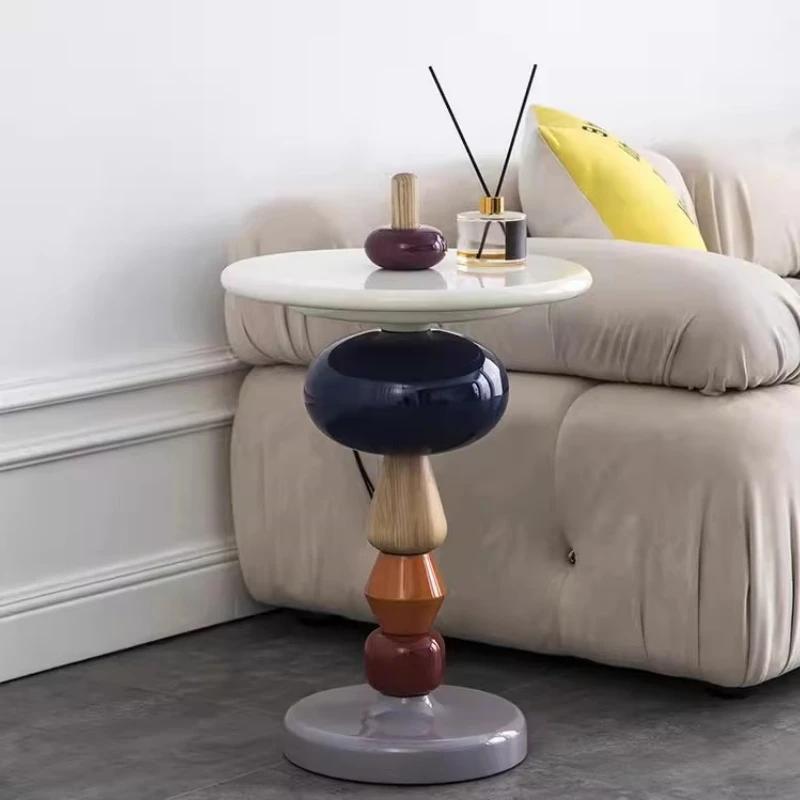  Table d'appoint scandinave, bureau de vie d'accent coloré, armoire de chevet créative, table d'app