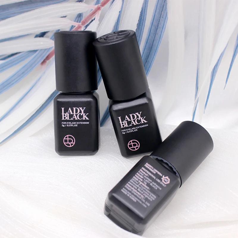 Colle noire originale pour Extension de cils, 10 bouteilles, avec sac Original, faible Irritation, 5