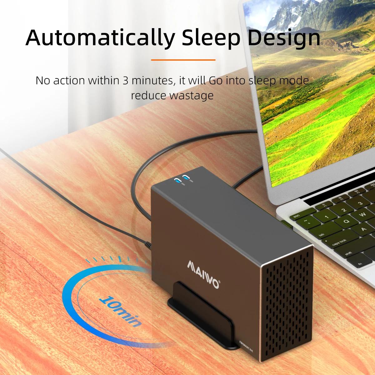 MAIWO-Station d'accueil pour disque dur SATA vers USB 3.0, 2 baies, pour boîtier de 3.5 pouces avec