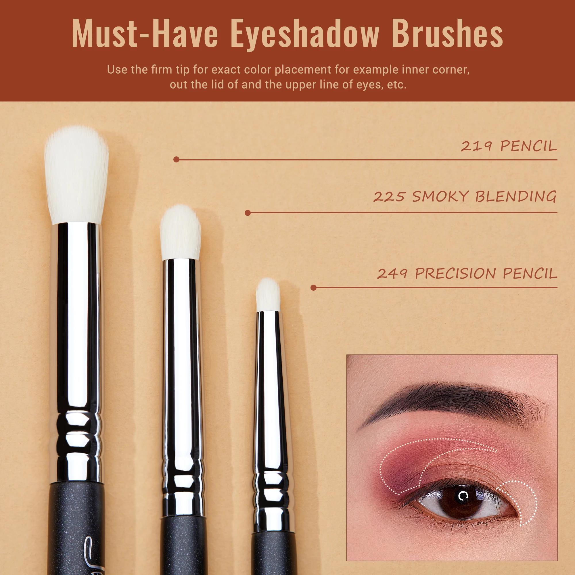 Jessup-Ensemble de pinceaux pour les yeux, pinceau de maquillage pour fard à barrage, mélange synthé