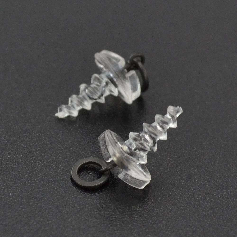 10 Pièces Vis d'appât en plastique avec Emerillons Roulant Pêche Carpe avec Anneau D-Rig Chod Rig A