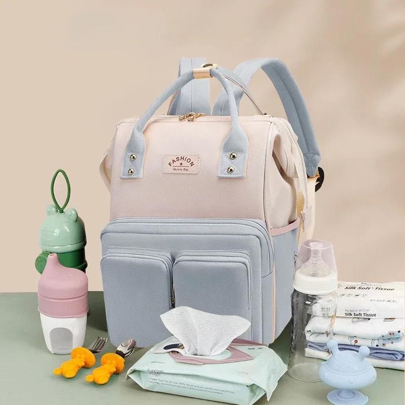 Sacs de maman multifonctionnels de grande capacité pour sorties, sac à dos de voyage, sac Portable é