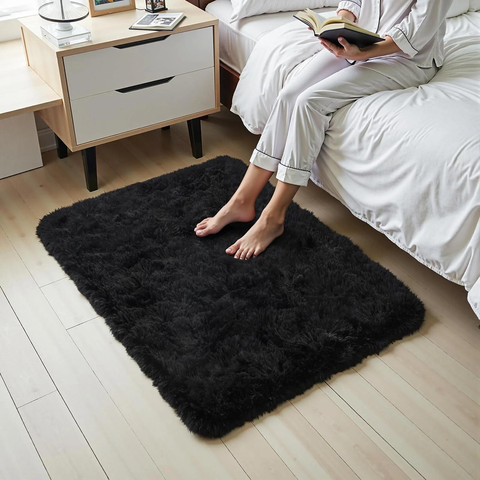 VIKAMA – tapis en peluche teint par nouage, décoration de salon, doux et moelleux, pour la maison, c