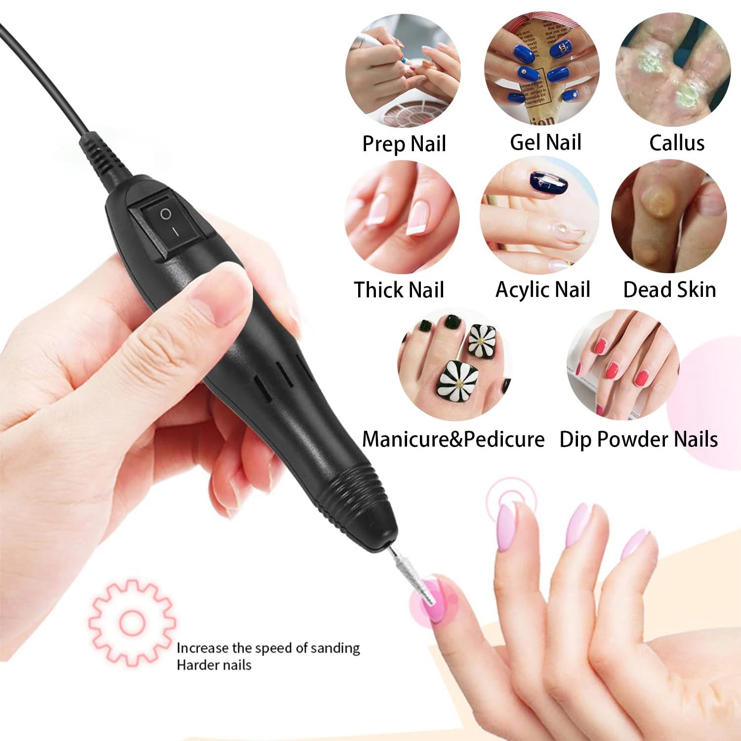 LINMANDA 20000 tr/min manucure perceuse ensemble électrique perceuse à ongles Gel dissolvant Portabl