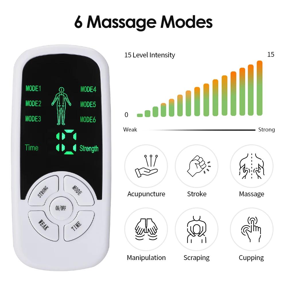 Stimulateur électrique de thérapie musculaire EMS, 6 Modes, unité Tens, physiothérapie méridienne, m