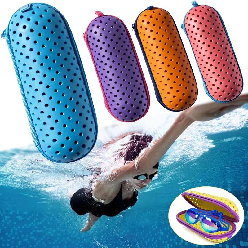 Housse de protection pour lunettes de natation, 1 pièce, boîte de protection souple avec trou de Dra