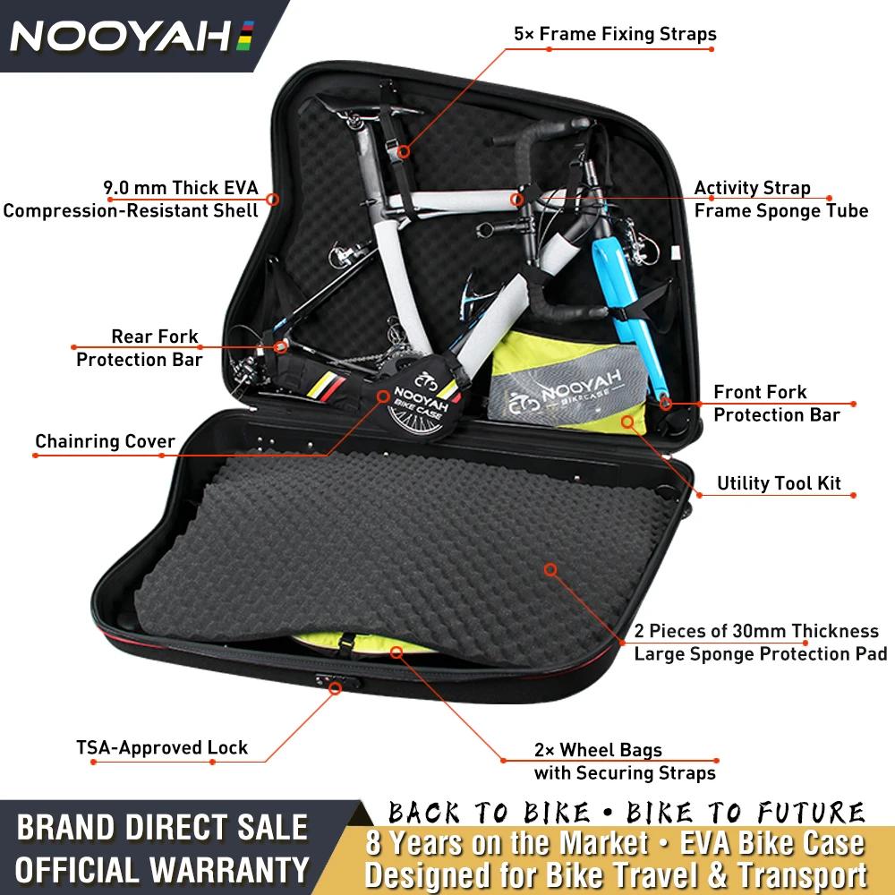 NOOYAH Étui de Voyage pour Vélo EVA Sac de Vélo pour Transport Vélo EVA Hard-Shell Accessoires de Vé