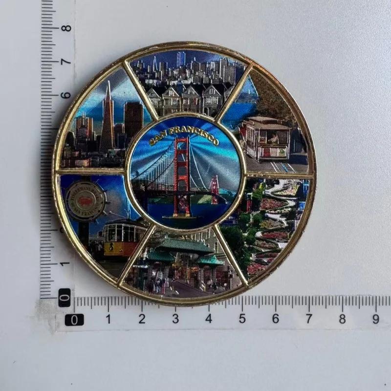Aimants de réfrigérateur en PVC souple pour la décoration intérieure, souvenir de tourisme, autocoll