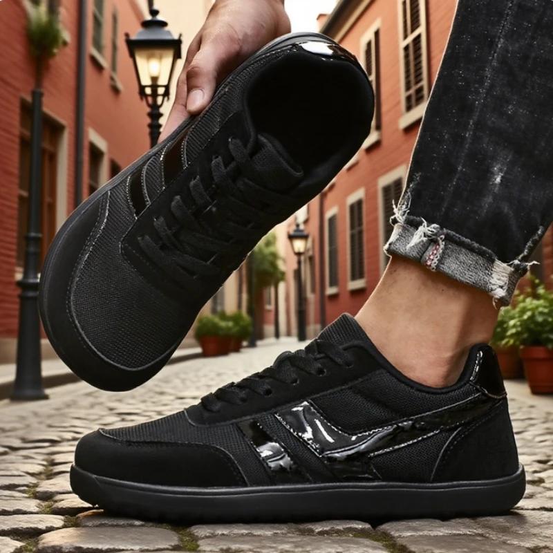 Nouvelle mode chaussures pour hommes à bout large unisexe course en plein air zéro goutte baskets dé