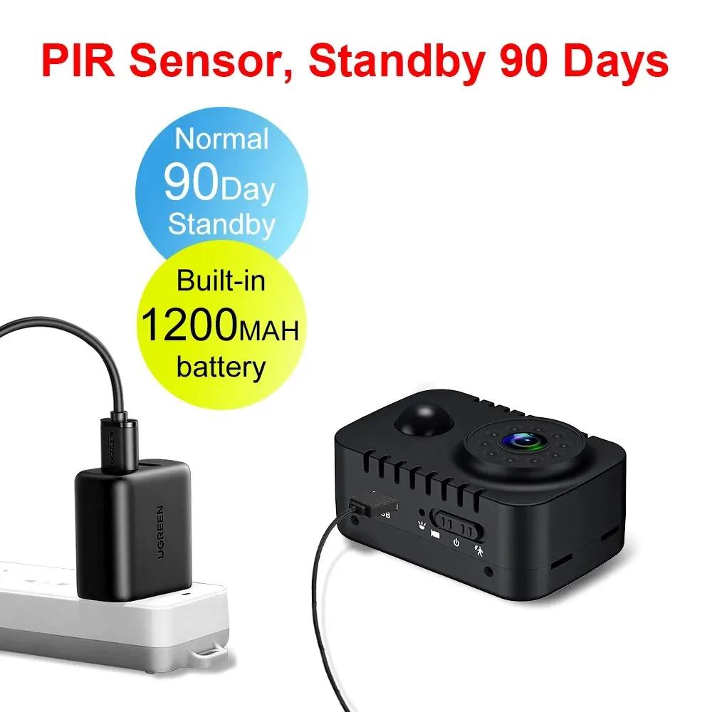 Mini caméra corporelle 1080P Full HD, sécurité intelligente, poche, Vision nocturne, détection de mo