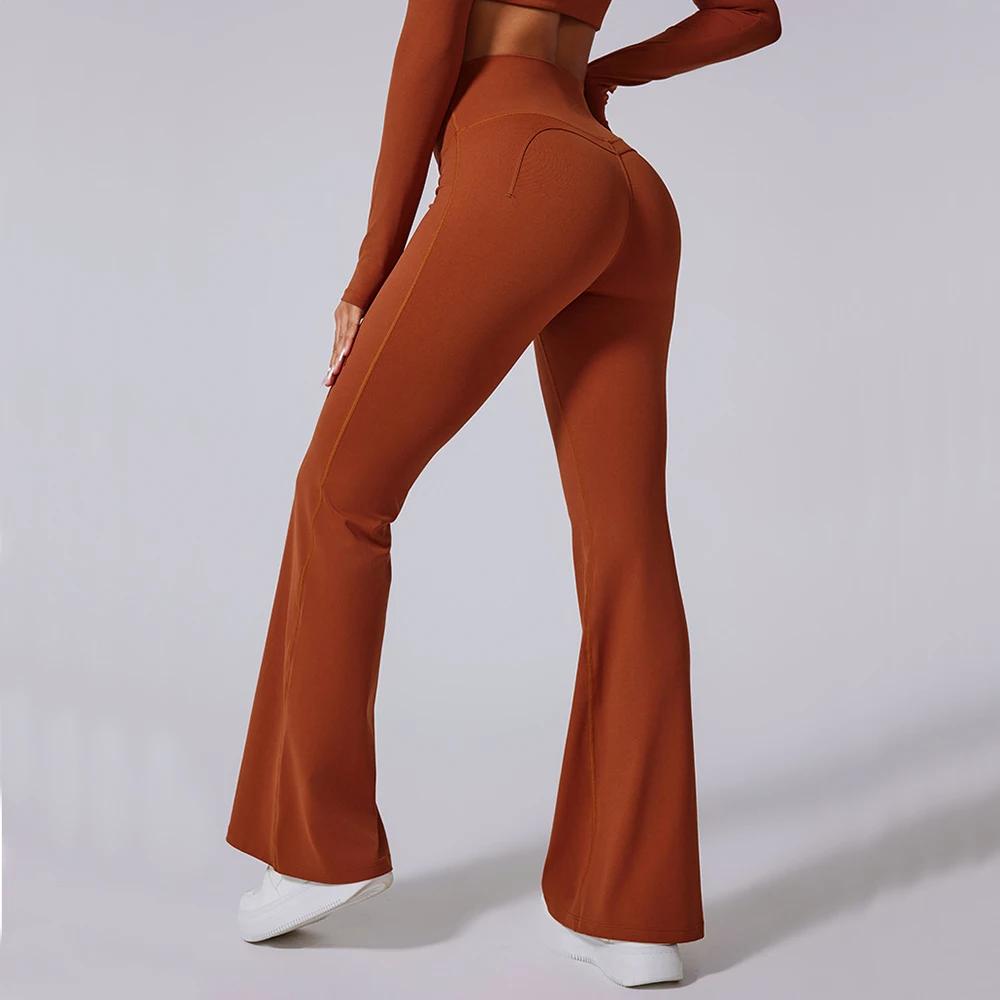 Femmes taille haute Leggings évasés Gym Fitness pantalons de Yoga entraînement course Sport Leggings