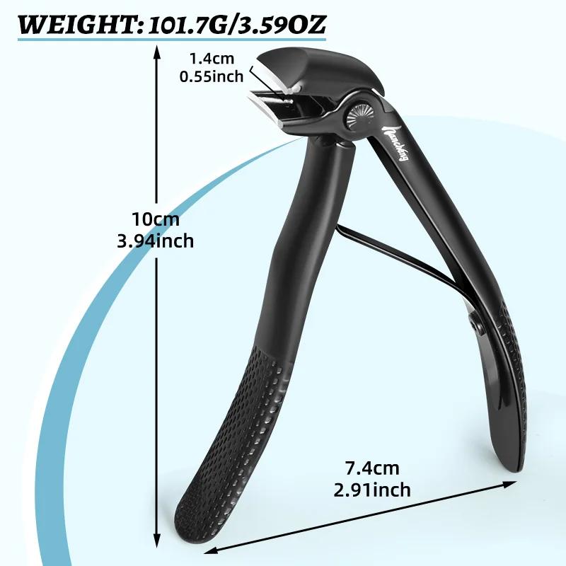 Coupe-ongles pliant pour une coupe facile des ongles épais, des ongles durs, en acier inoxydable, no