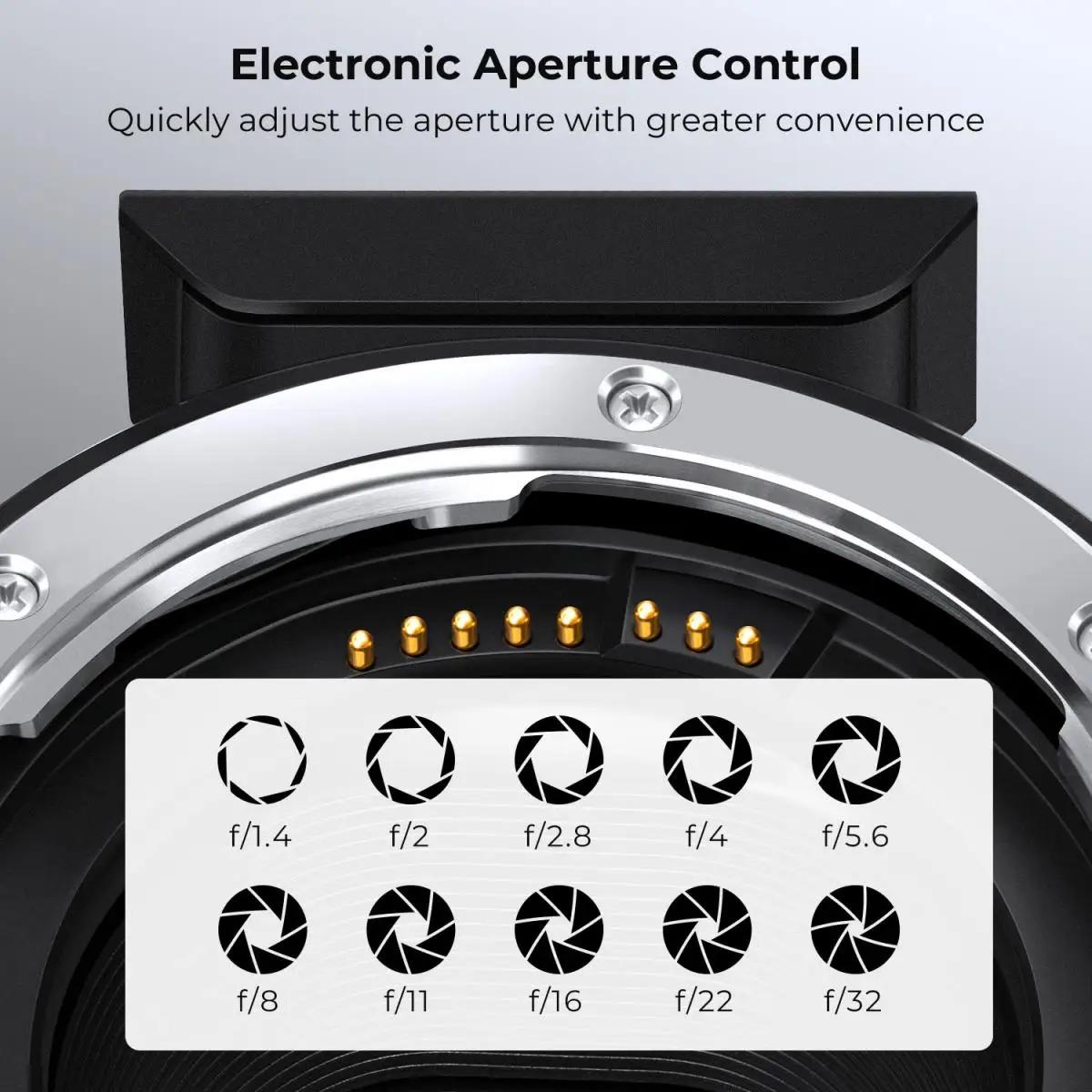Adaptateur de monture d'objectif autofocus K&F CONCEPT EF vers EOS M pour objectifs Canon EF EF-S et