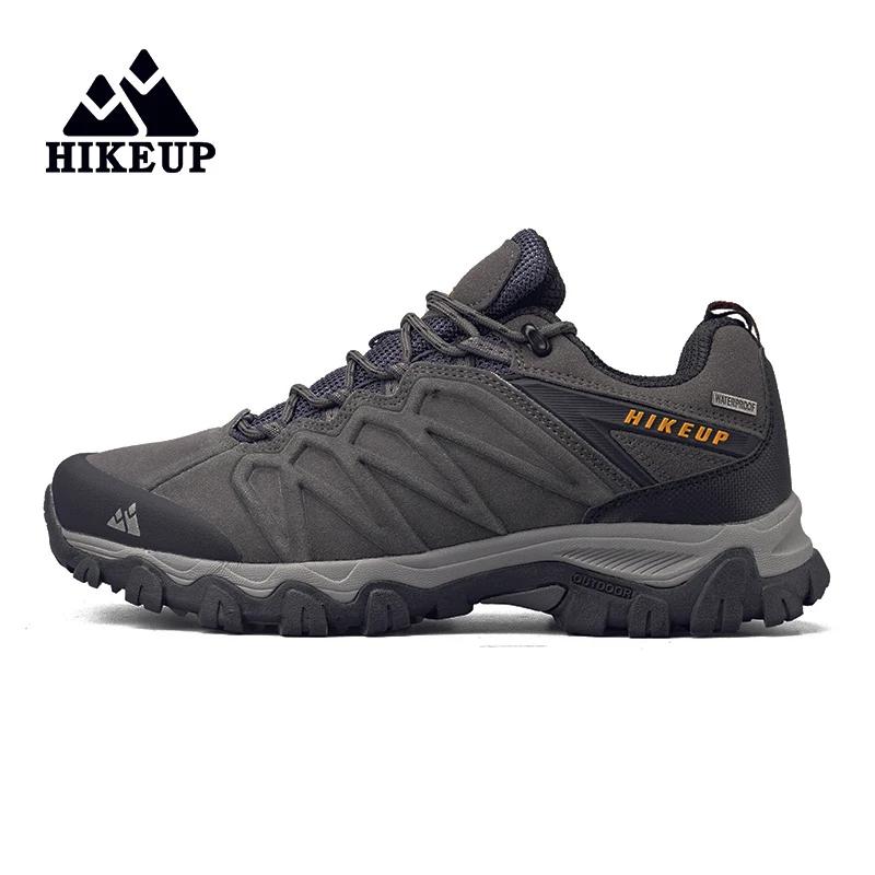 HIKEUP chaussures de randonnée en cuir de haute qualité Durable Sport de plein air hommes Trekking c