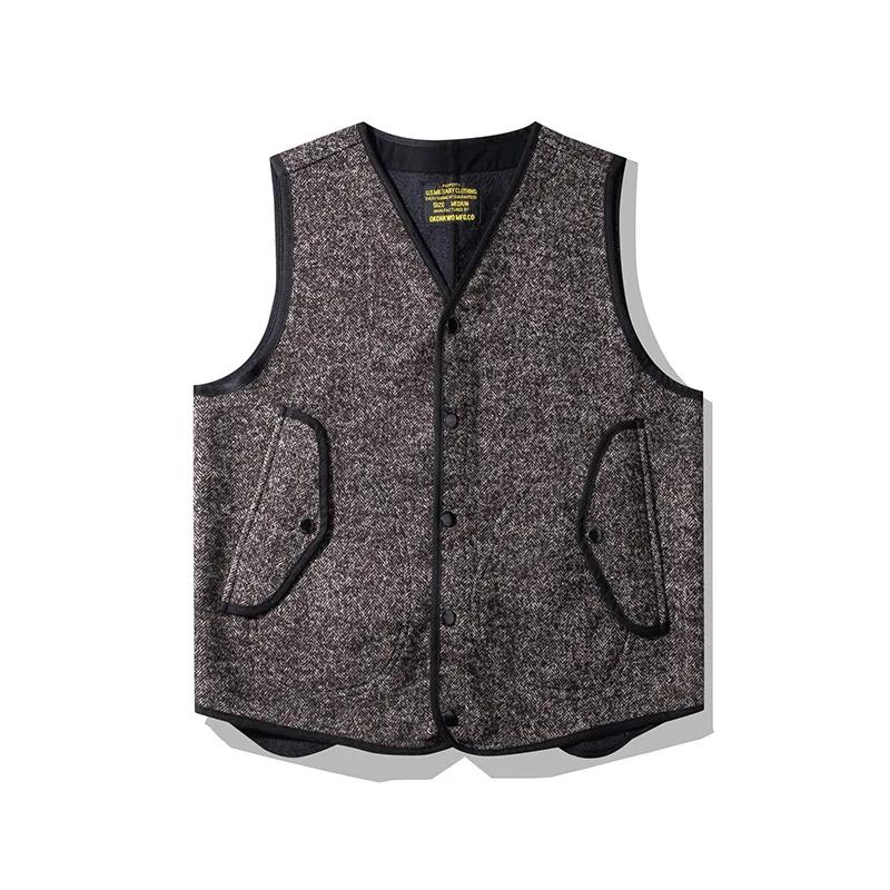 OKONKWO AMEKmp I-Gilet en Peluche Chaud à Col en V, Fleur Grossière Britannique, Voyage en Plein Air