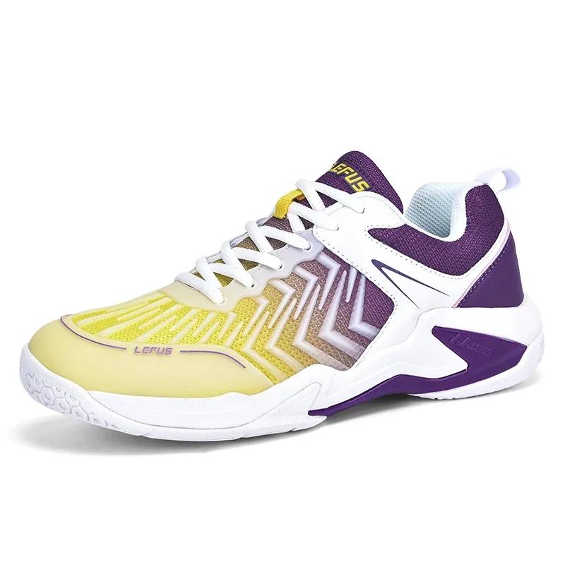 Baskets de badminton homme femme haute qualité - Semelle antidérapante intérieur extérieur - Chaussures sport bleues