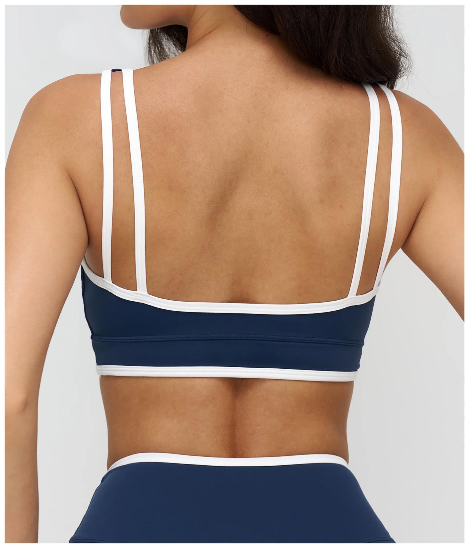 Ningyu soutien-gorge de Yoga décolleté généreux couleurs contrastées soutien-gorge de Sport femmes b