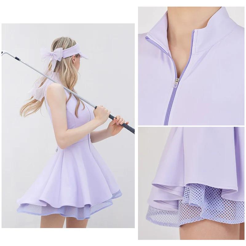 Polo robe de Tennis coussinets de poitrine Shorts doux haute extensible jupes de Fitness contrôle du