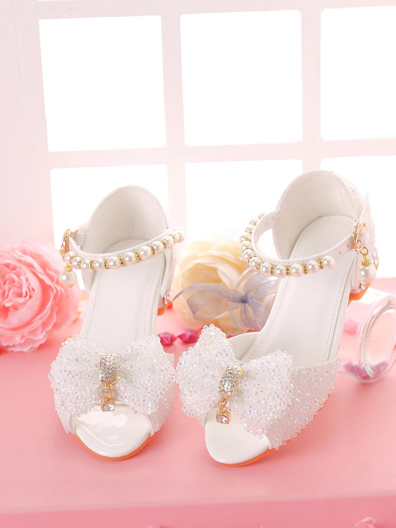 Sandales habillées pour filles pour occasions formelles, talons hauts pour enfants pour/modèles de p