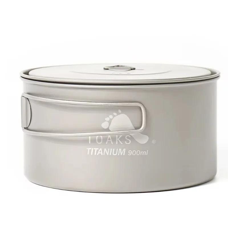 TOAKS POT-900-D130 pur Titane Camping ustensiles de cuisine en plein air, peut être utilisé comme st