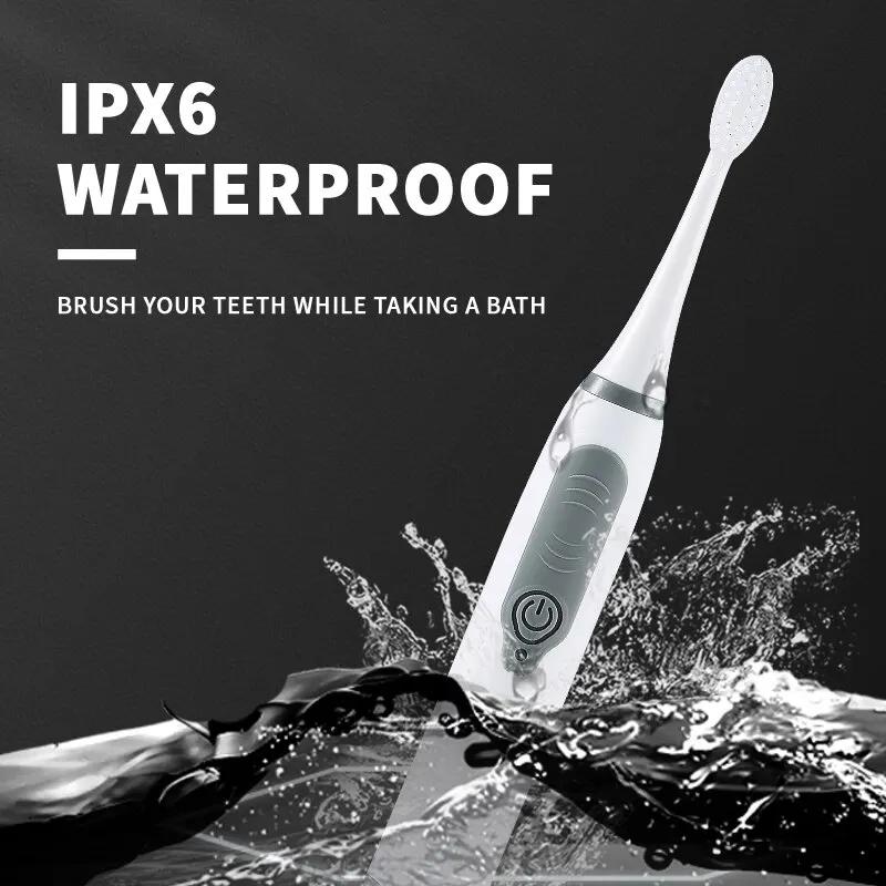 Brosse à dents électrique pour hommes et femmes, non rechargeable, domestique, poils souples, entièr