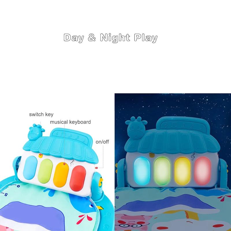 Tapis de jeu Musical pour bébé, support de gymnastique, tapis de jeu pour enfant, Puzzle, clavier de