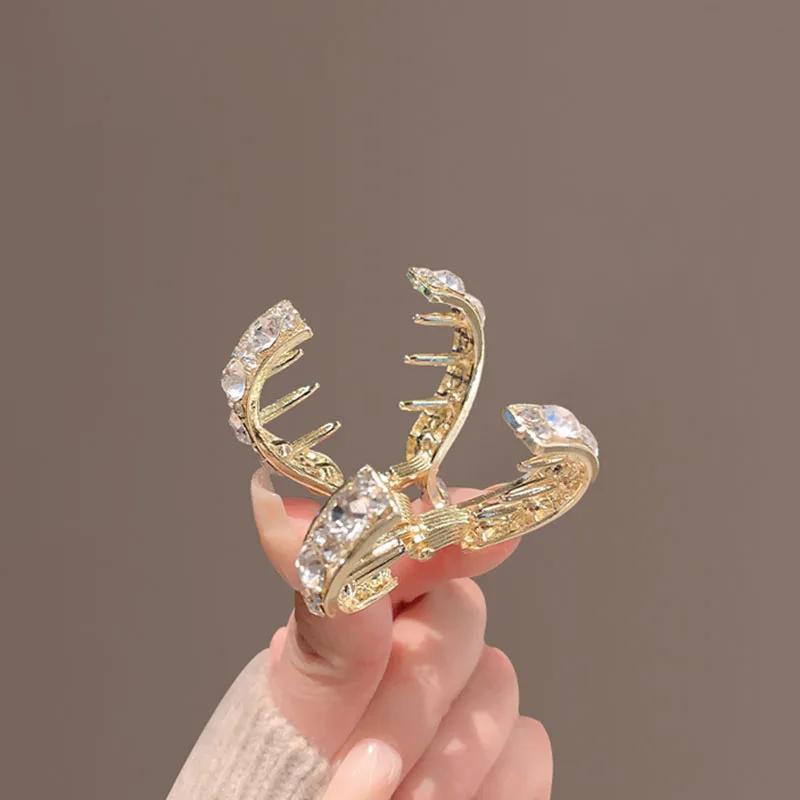 Mini pince à cheveux en strass pour femmes, petite mode, Anti-chute, queue de cheval haute, griffe,