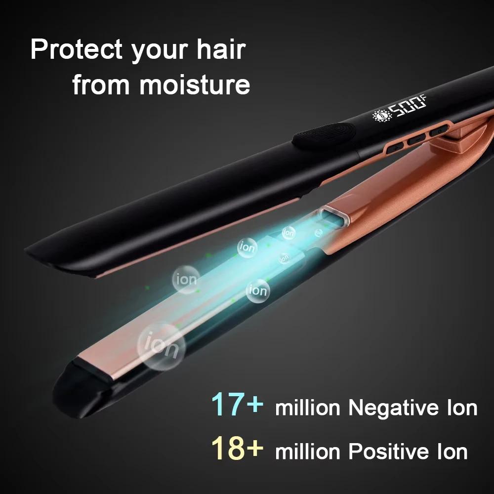 Traitement de la kératine du bigoudi de lissage de cheveux de plasma 260 ° C 500 ° Les fers plats F