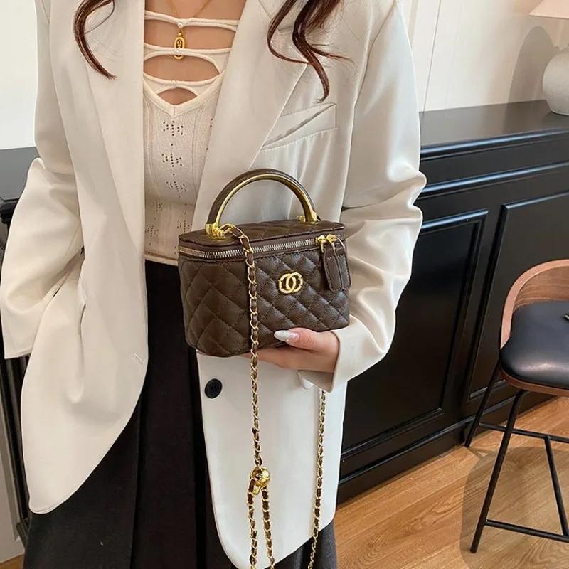 Sac à bandoulière matelassé de luxe 2026 pour femme avec chaîne – Sac à main polyvalent pour trajets