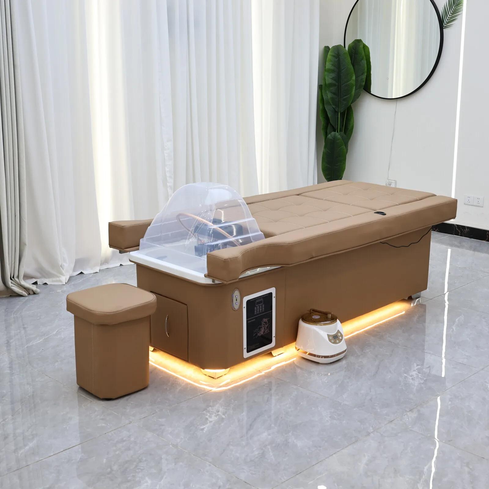 XinSheng 2025 Table de massage et lit de shampoing électrique – Station de salon tout-en-un avec fum