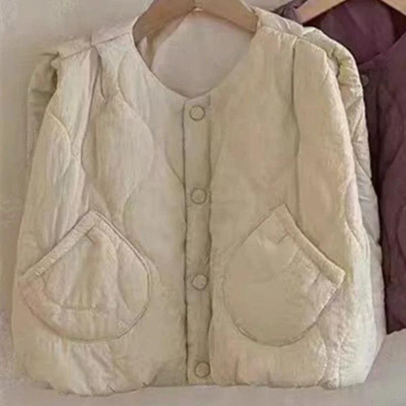Gilet matelassé coréen pour enfants, glaçure rembourrée, garde au chaud, vêtements d'extérieur pour