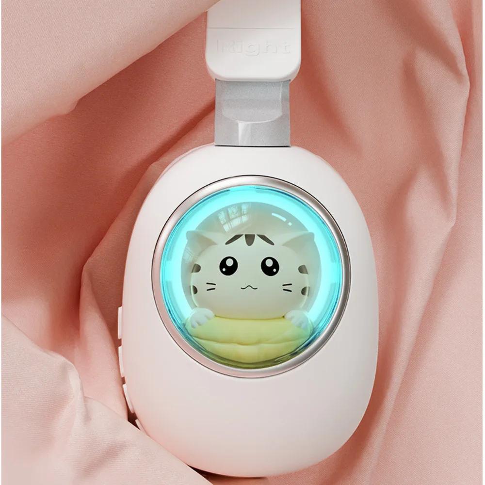 Casque Bluetooth sans fil Kawaii en forme de capsule spatiale pour animaux de compagnie, avec rétroé