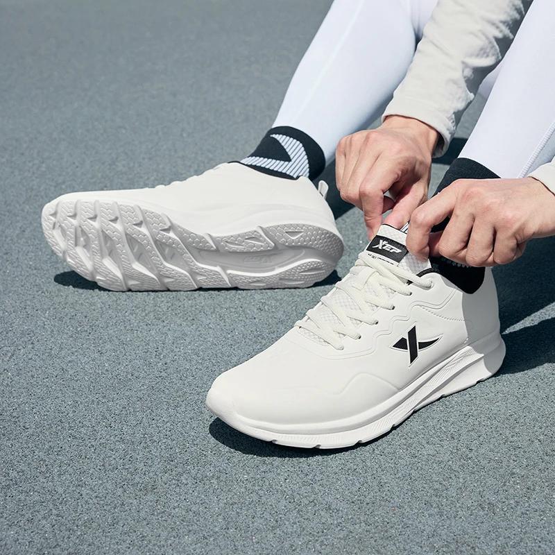 Chaussures de course homme Xtep hiver cuir imperméables - Amorti résistant à l'usure baskets jogging 876419110051