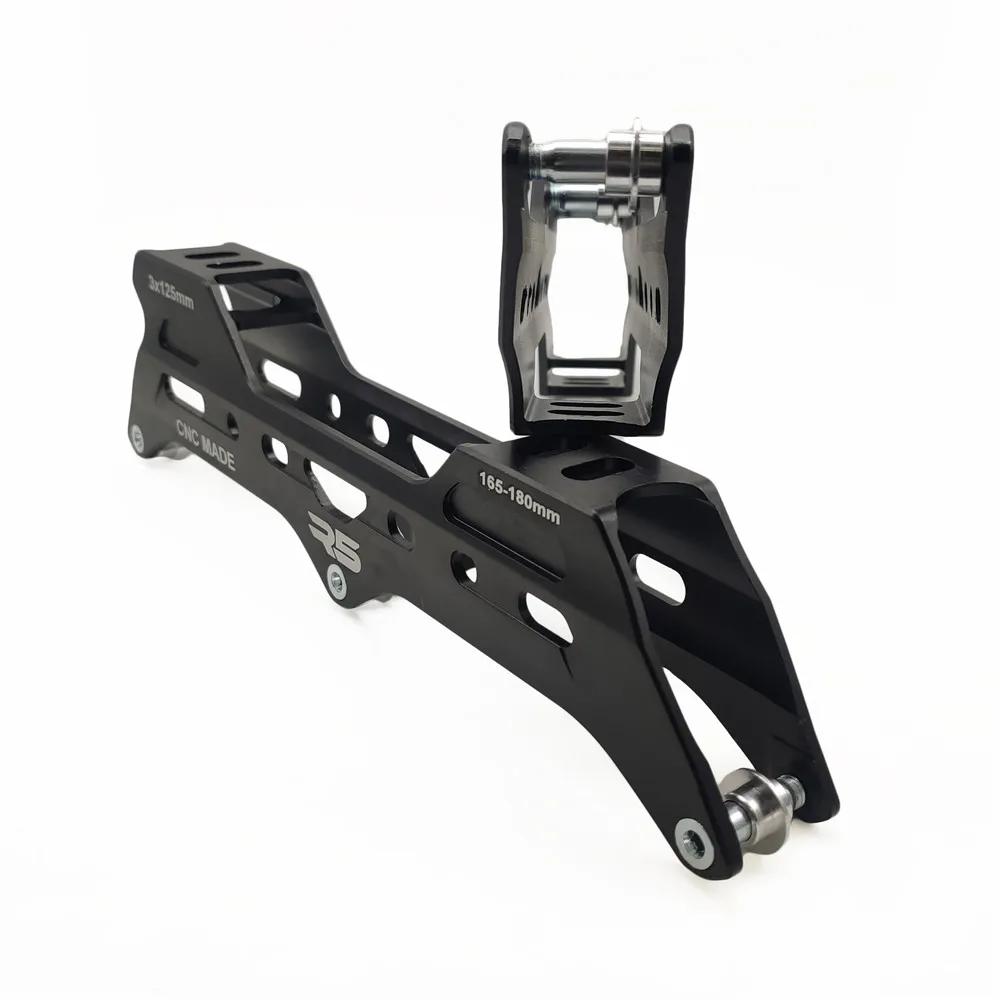 Cadre patins à roues alignées 3 roues 165mm alliage conversion slalom patinage vitesse 3*110mm 246mm