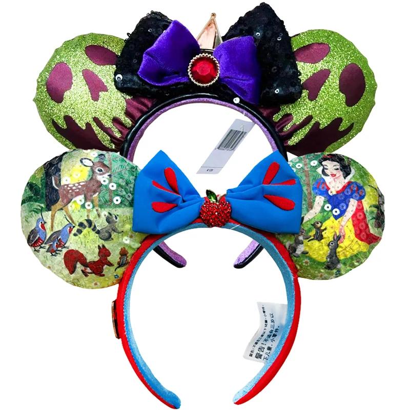 Bandeau d'oreille Disney Minnie Mouse, 2 pièces, nouvelle coiffure de princesse Disney pour vacances