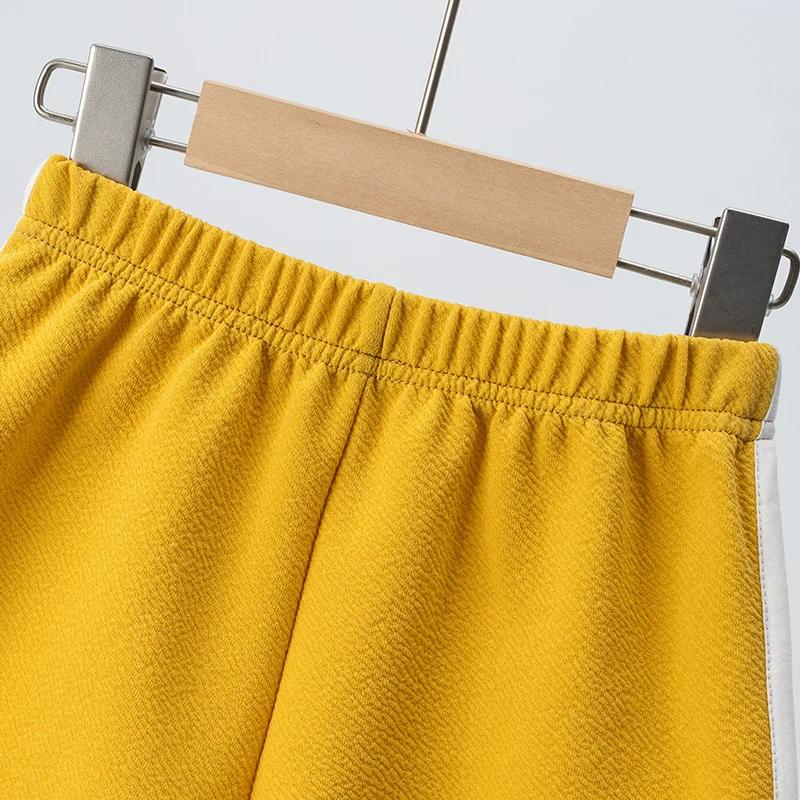 Short d'été pour garçons et filles, pantalons chauds confortables et décontractés de couleur unie po